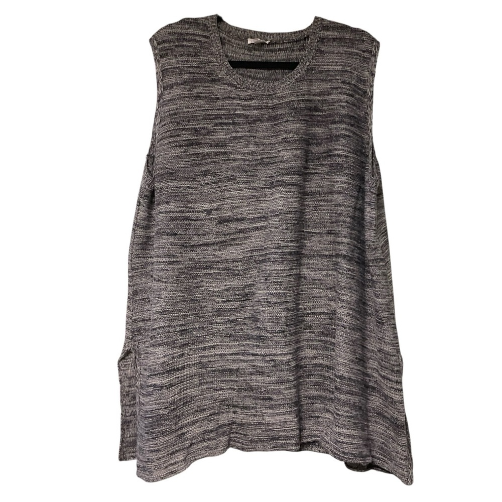 Eileen Fisher Organic Linen knit Sleeveless Tunic Size 2X Marled gray Classic
